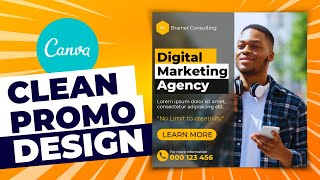 Digital Marketing Poster Design in Canva  African Geek  Canva Tutorial for Beginners [upl. by Nayt612]