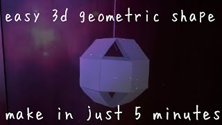 maths model easy 3d geometric shape project [upl. by Noda]