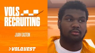 Tennessee football recruit ⭐️⭐️⭐️⭐️ Juan Gaston talks after spring visit to Tennessee I Volquest [upl. by Refinne]