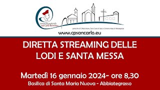 Lodi e S Messa del 16 gennaio 2024 ore 815  Basilica Santa Maria Nuova Abbiategrasso [upl. by Hollis432]