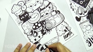 Full Page Marker Doodle  Cute Doodle Card [upl. by Schaaff383]