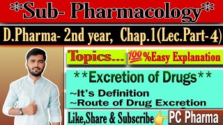 quotSubPharmacology Dpharma 2nd yearquot Part 4 video lecturequotGeneral Pharmacologyquot PCPharma9651 [upl. by Oly542]