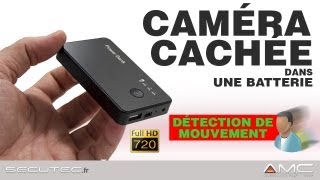 BATTERIE CAMERA ESPION HD AVEC DÉTECTION DE MOUVEMENT SECUTECFR [upl. by Norrehc]