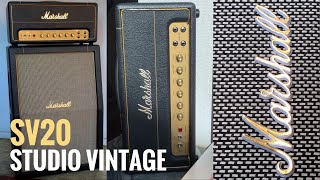 Marshall Studio Vintage SV20 Half Stack  A Modern Classic [upl. by Acinonrev808]