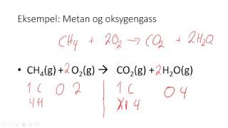 Balansere reaksjonlikninger i naturfag [upl. by Ddat]