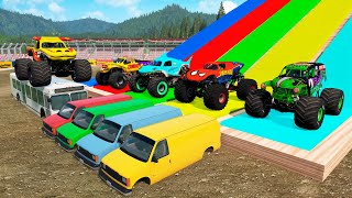 5 Monster Truck Show  Monster Jam Best Moments  El Toro Loco Grave Digger  BeamNG Drive 06 [upl. by Fortunna629]