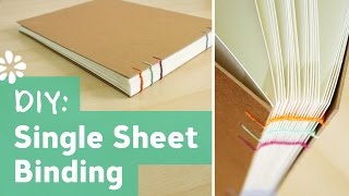 DIY Single Sheet Bookbinding Tutorial  Sea Lemon [upl. by Beret635]