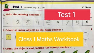 Test 1  Class 1 Maths Workbook  State Board [upl. by Fakieh28]