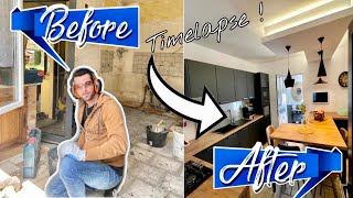 ✅ TIMELAPSE 2 mois de rénovation  Dune ancienne cuisine  brico seb [upl. by Hsirap]