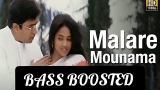 Malare Mounama BASS BOOSTED  Karna  Arjun Vidyasagar [upl. by Gilli]