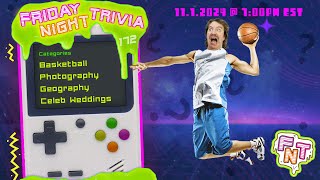 🔴 LIVE TRIVIA 1112024 700pm est Friday Night Trivia Extravaganza 172 [upl. by Jessalin996]