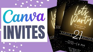 How to make Invitations in Canva [upl. by Neerod]