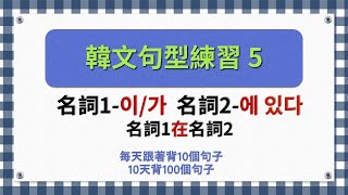 一個句型有10個句子韓文句型練習5 [upl. by Annaili]