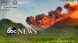 Indonesian volcano erupts [upl. by Daughtry]