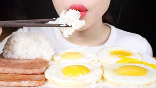 ASMR Breakfast With Me  Fried Eggs Spam Rice and Kimchi [upl. by Chaves]