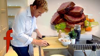 Gordon Ramsays Venison With A Red Wine amp Chocolate Sauce Recipe [upl. by Lrae]