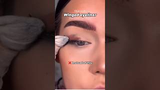 Winged eyeliner easy eyeliner eyelinertutorial eyelinertrick trending shorts newfeeds [upl. by Nataline]