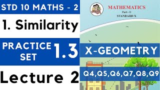 Similarity  Practice Set 13 Lecture 2 SSC Class 10 Geometry  Maths Part 2  Maharashtra 10th [upl. by Aleakim120]