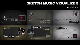 6 Sketch Music Visualizer After Effects Templates [upl. by Lai]