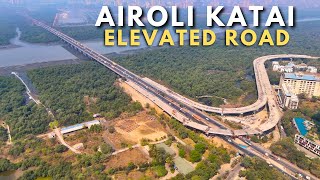 Airoli Katai Naka Freeway Progress  February 2024  Dombivali To Airoli In 30 Minutes [upl. by Enetsirhc]