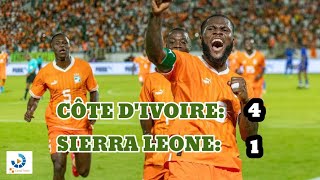 ELIMINATOIRE CAN 2025  CÔTE DIVOIRE VS SIERRA LEONE 41  LE DEBRIEFING DE LA SOIREE DE SANPEDRO [upl. by Sitoeht217]