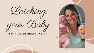 How to Latch Your Baby to the Breast  Demonstrated by a Labor amp Delivery  Postpartum Nurse [upl. by Waylan]