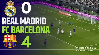 REAL MADRID 04 FC BARCELONA • Match Highlights • La Liga 2425  eFootball SimulationRecreation [upl. by Schroder]