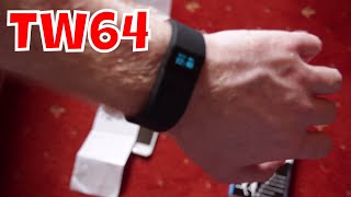 Unboxing amp Review of TW64 Bluetooth Smart Wristband Health Tracker Watc [upl. by Lenuahs788]