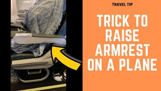 How To Raise Your Aisle Armrest On A Plane  MAKE EASY [upl. by Eveneg]