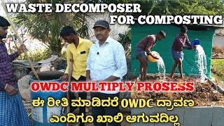 Waste decomposer for composting  how to multiply owdc  ಸಾವಯವ ಗೊಬ್ಬರ ತಯಾರಿ [upl. by Cesar]