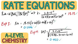 Rate Equations Calculation  Exam Question Walkthrough｜AQA A Level Chemistry [upl. by Jews]