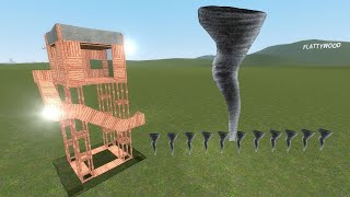 Tornado Vs Towers In Garrys Mod [upl. by Eugnimod]