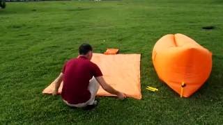 Homfu inflatable lounger air sleeping bag [upl. by Celle]