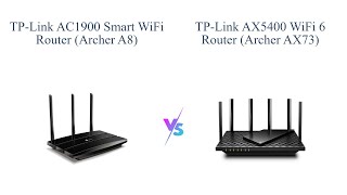 TPLink AC1900 Smart WiFi Router Archer A8 vs TPLink AX5400 WiFi 6 Router Archer AX73 🆚🔥🔗 [upl. by Anwaf]