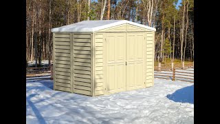 Duramax 8x6 DuraMate Outdoor Storage Shed Installation Video [upl. by Slaby]