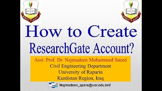 How to Create ResearchGate Account چۆنیەتی دروستکردنی ئەکاونتی ڕیسێرچ گەیت؟ [upl. by Apfel]