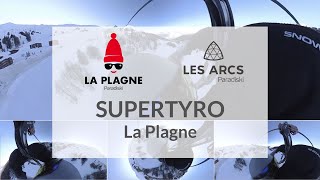 La Plagne guide  SuperTyro  Aime La Plagne 2000 to Plagne Centre zipslide  tyrolienne [upl. by Auahsoj]