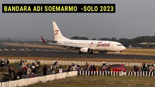 Plane Spotting 2023 Bandara Adi Soemarmo Solo Pesawat Batik Air Lion Air dan Airasia Take Off [upl. by Byrann306]