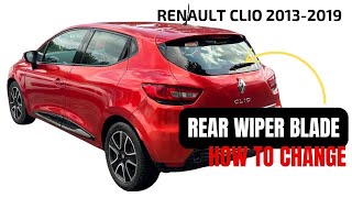 How To Replace Rear Wiper Blade On Renault Clio 20132019 Back Window Wiper Change [upl. by Ettenel]