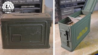 1942 US 30 Cal Carbine M1 Ammo Box Restoration [upl. by Rhpotsirhc]