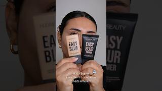 QSwatch of the Huda Beauty Easy Blur foundation in Amaretti and the Easy Blur primer foundation [upl. by Katti]