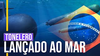 Lançado com sucesso Submarino Brasileiro o Tonelero S42 é lançado ao mar [upl. by Nahtannhoj]