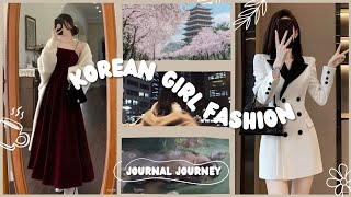 How to Style Korean Fashion  Korean Fashion lookbook  journal Journey [upl. by Newell77]