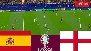 LIVE Spain vs England UEFA 2024 Euro Cup Final Full Match  Video game simulation [upl. by Orsay]