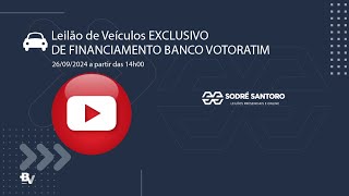 Leilão de Veículos EXCLUSIVO DE FINANCIAMENTO BANCO VOTORANTIM 26092024  SODRÉ SANTORO LEILÕES [upl. by Enoval297]