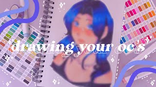 Drawing your Oc’s  chill draw and chat with me 🫐🍡 [upl. by Coretta113]