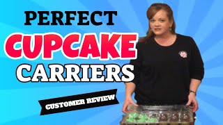 How To Transport Cupcakes With Frosting  Cupcake Holder Product Review by Jennifer [upl. by Vacuva]