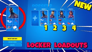 NEW LOCKER LOADOUT FEATURE InGame Fortnite  SAVE PRESETS [upl. by Ettennej]