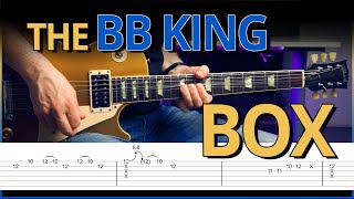 Using only The MINOR BB KING BOX To create a BLUES Solo  with TABS [upl. by Jemena771]