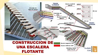 CONSTRUCCION DE UNA ESCALERA FLOTANTE  CRITERIOS ESTRUCTURALES [upl. by Catlee]